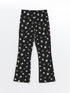 LC Waikiki Floral Girls' Tights with Elastic Waistband